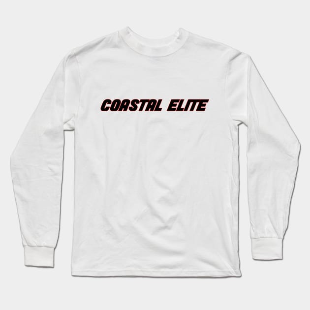 Coastal Elite - Red - Liberal Political Tee Long Sleeve T-Shirt by yogacoffeetea